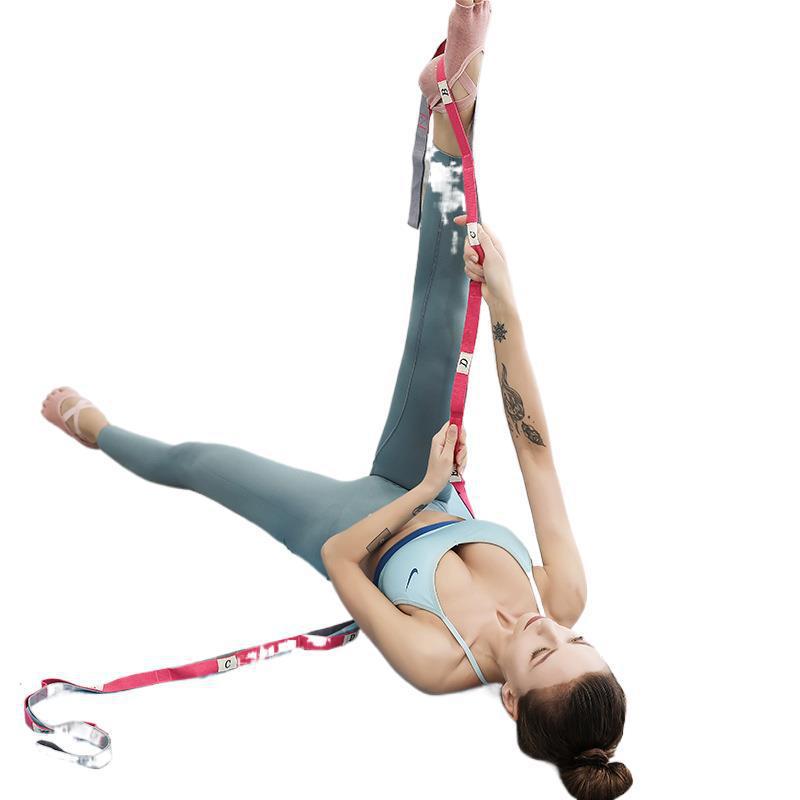 Multi-segmento cinturón de yoga cuerda de crisantemo cinturón de estiramiento correa de tensión de yoga de algodón puro banda de estiramiento cuerda de yoga suministros auxiliares de yoga