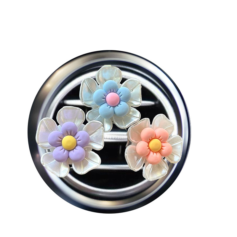 Aire acondicionado de coche, clip de salida de aire, decoración de aromaterapia, decoración de coche, desodorante de coche, perfume, flores frescas creativas