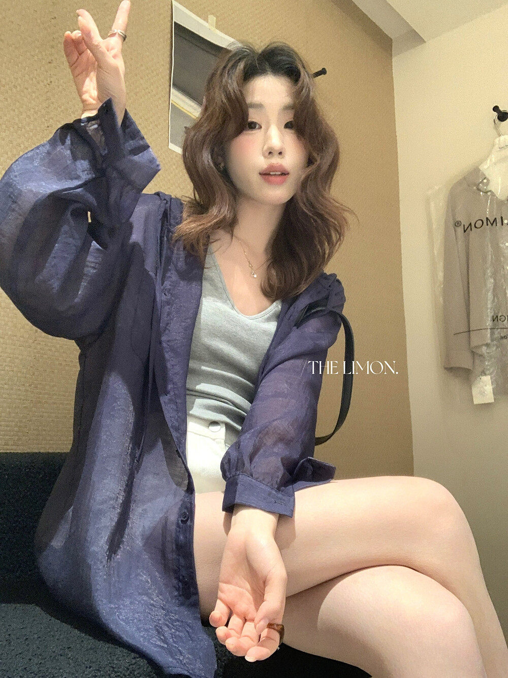 Áo chống nắng nữ dáng dài, tay ngắn, có mũ, phong cách Hàn Quốc, chất liệu mỏng nhẹ mùa hè — Trang chủ, màu trắng, Bột cam, màu xám chi tiết 7