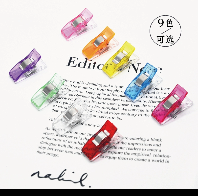 Цветной пластиковый маленький зажим прозрачный файл локатор