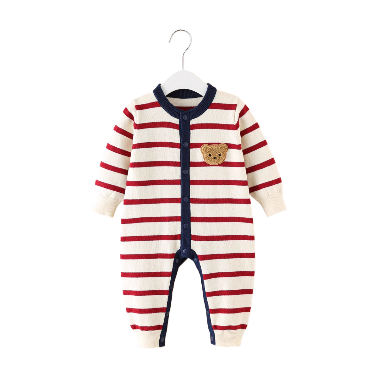 Baby Spring, Autumn and Winter Jumpsuits, Baby Cute and Stylish Stripesd Knitted Sweaters, Newborn Outing Clothes