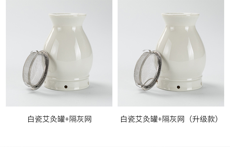 Ceramic Moxa Cup with Double Layer Heat Insulation 7x10cm Moxibustion Massage Tool for Home Body Therapy key features
