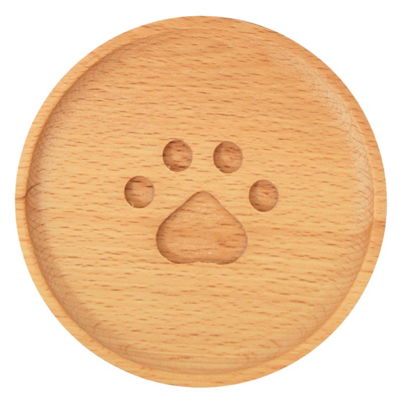 Estilo japonés creativo de madera lindo oso Palma montaña Haya taza de té taza de café almohadilla de aislamiento térmico antideslizante montaña