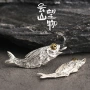 翻身趣味镀银手工项链