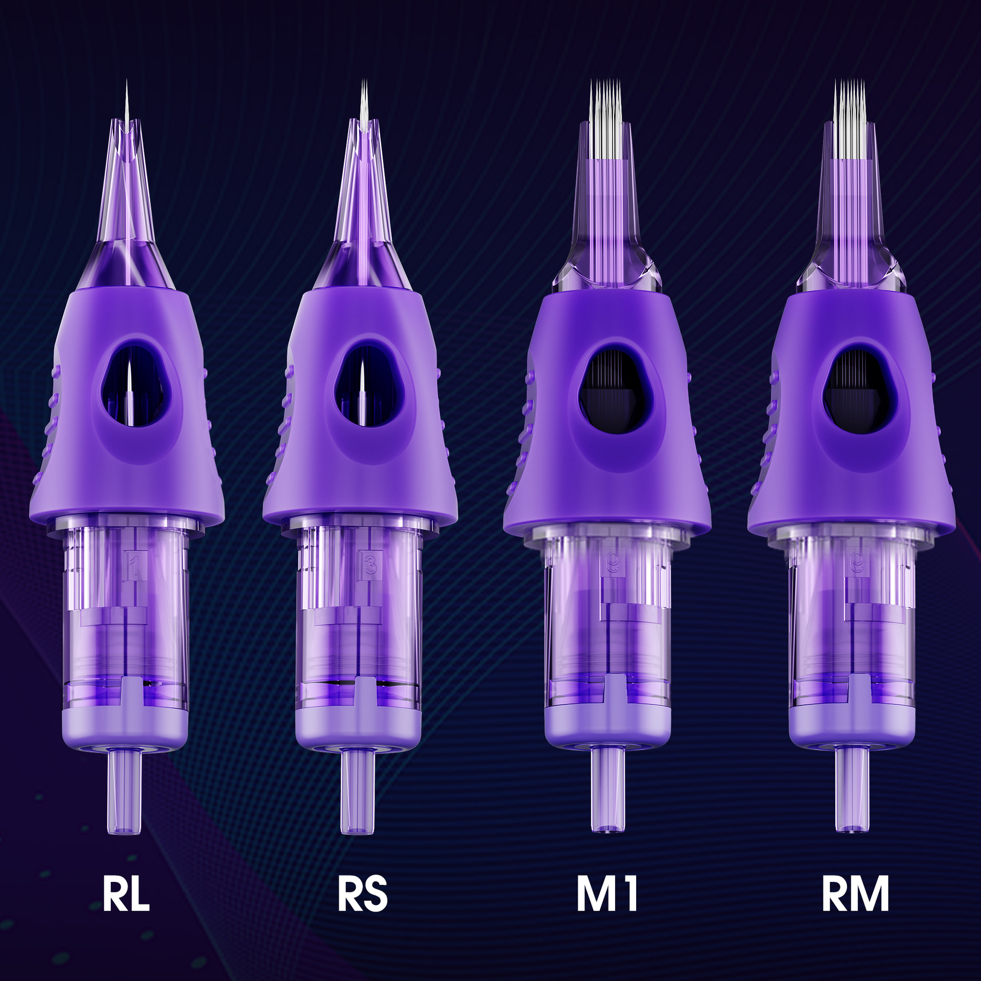 Tuffking Purple Packaging Needle Cross - Border tattoo Needle tatuaje desechable aguja integrada, Corte de alambre, niebla, equipo de tatuaje