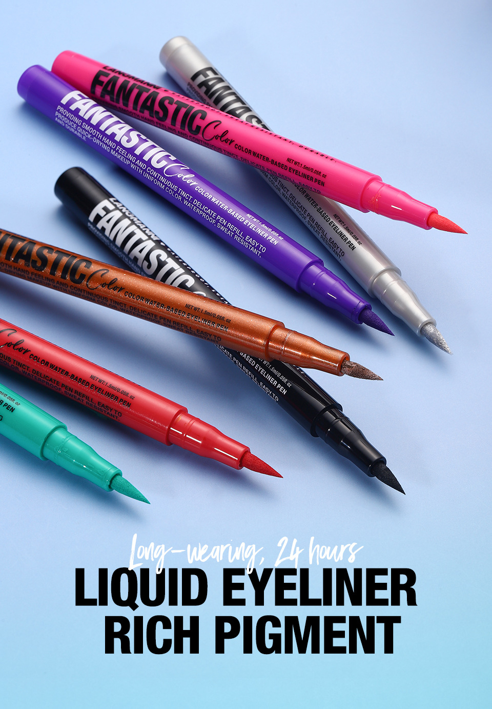 LANGMANNI Liquid Twelve-color Eyeliner Pen Set Matte Quick-Drying fang Smudge Eyeliner Liquid Pen details Picture