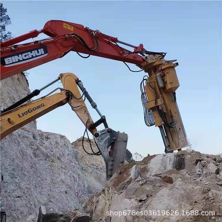 矿山开采劈裂一体设备工程施工设备挖机改装劈石一体机石材