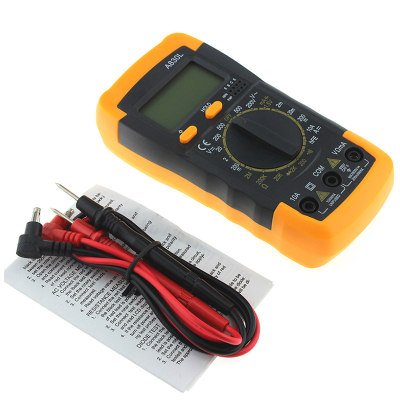 A830 LMultimeter830 LHandheld Digital Multimeter Ammeter Voltmeter Multimeter Electric Meter
