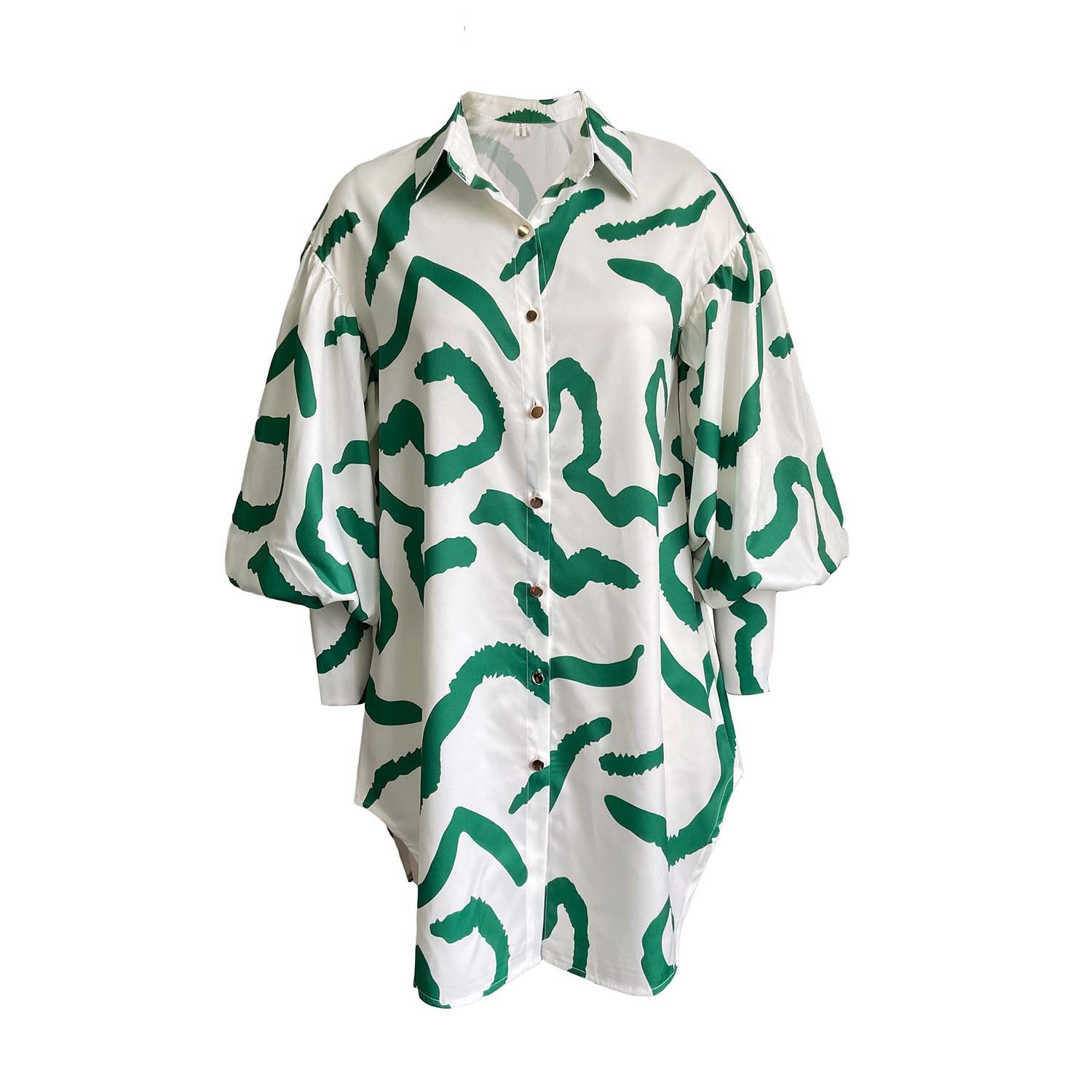 Women Clothing Loose Printed Shirt Dress 13 Women Clothing Loose Printed Shirt Dress