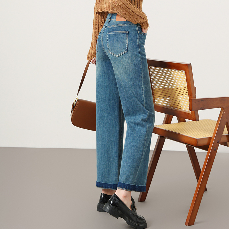 블루 통기성 코튼 느낌