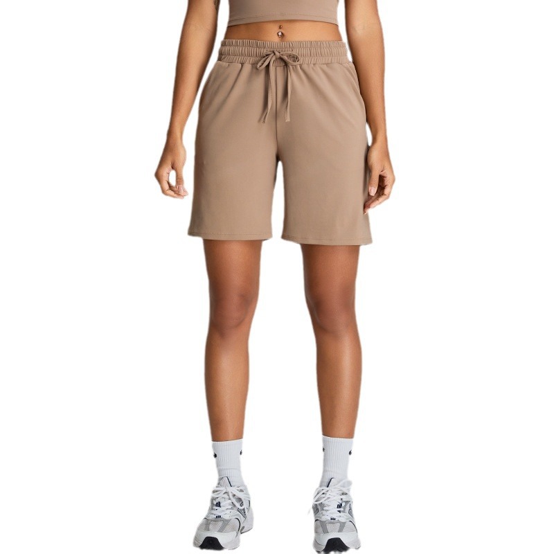 Nuevos pantalones cortos casuales ligeros y sueltos de pulsación de cuerda de mujer pantalones de ejercicio al aire libre transpirables pantalones cortos deportivos de secado rápido
