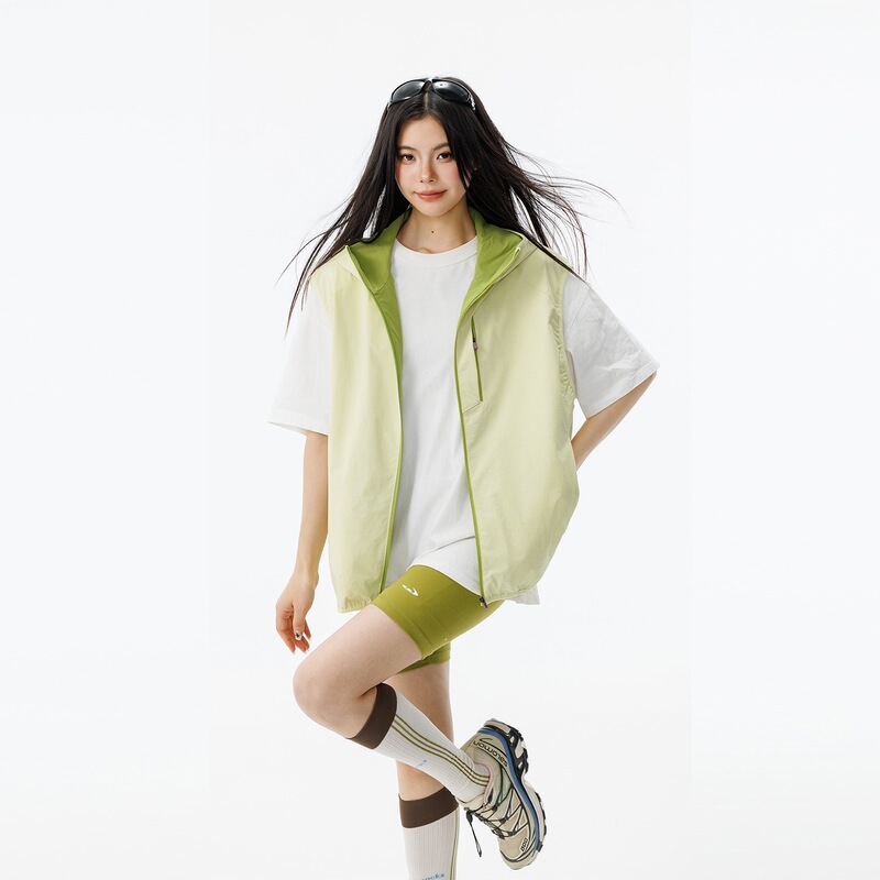 Gengsu - Spring New Hooded Vest, Unisex Style for Teenagers, Casual Vest Jacket 65106
