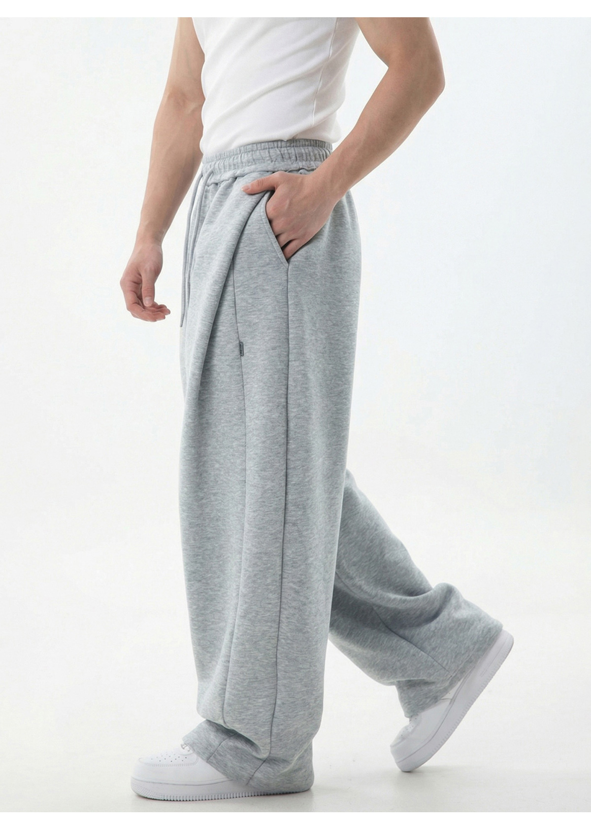 ​​Men's Casual Jogger Pants With 3d Tapered Cut & Drawstring - Lightweight Polyester Lounge Pants For Spring/Summer​​_voghion.com