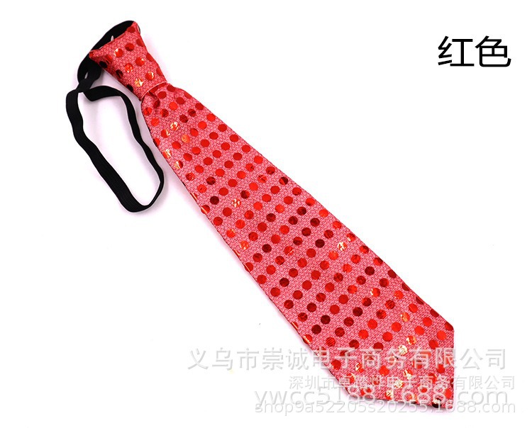 Corbata luminosa LED, lentejuelas intermitentes, corbata luminosa, concierto, reloj del día del niño, accesorios de atmósfera