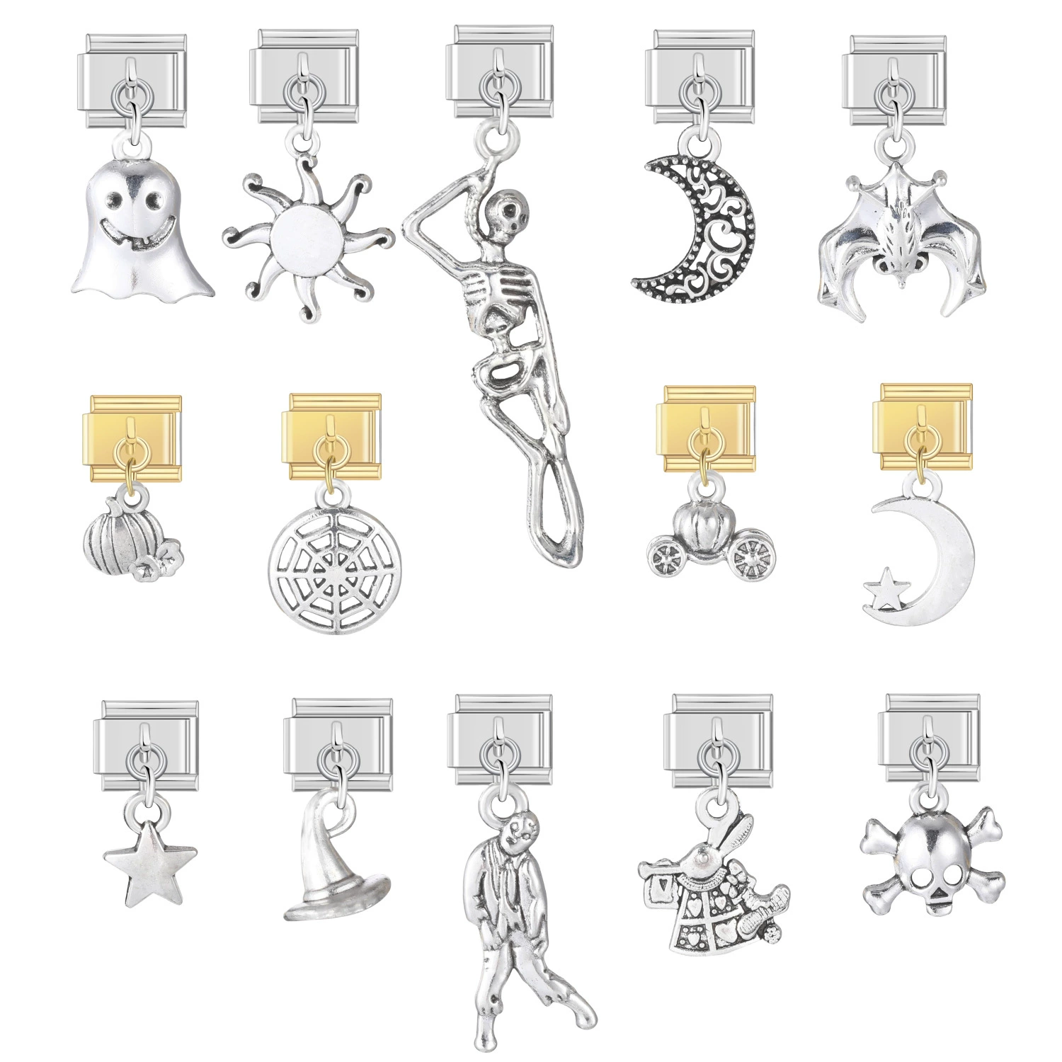 Трансграничный взрыв Итальянский модуль Хэллоуин Браслет набор съемный бесплатно с DIY кулон подарок