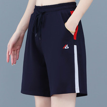 夏季薄款五分裤女休闲运动短裤2025新款中年妈妈宽松松紧外穿中裤