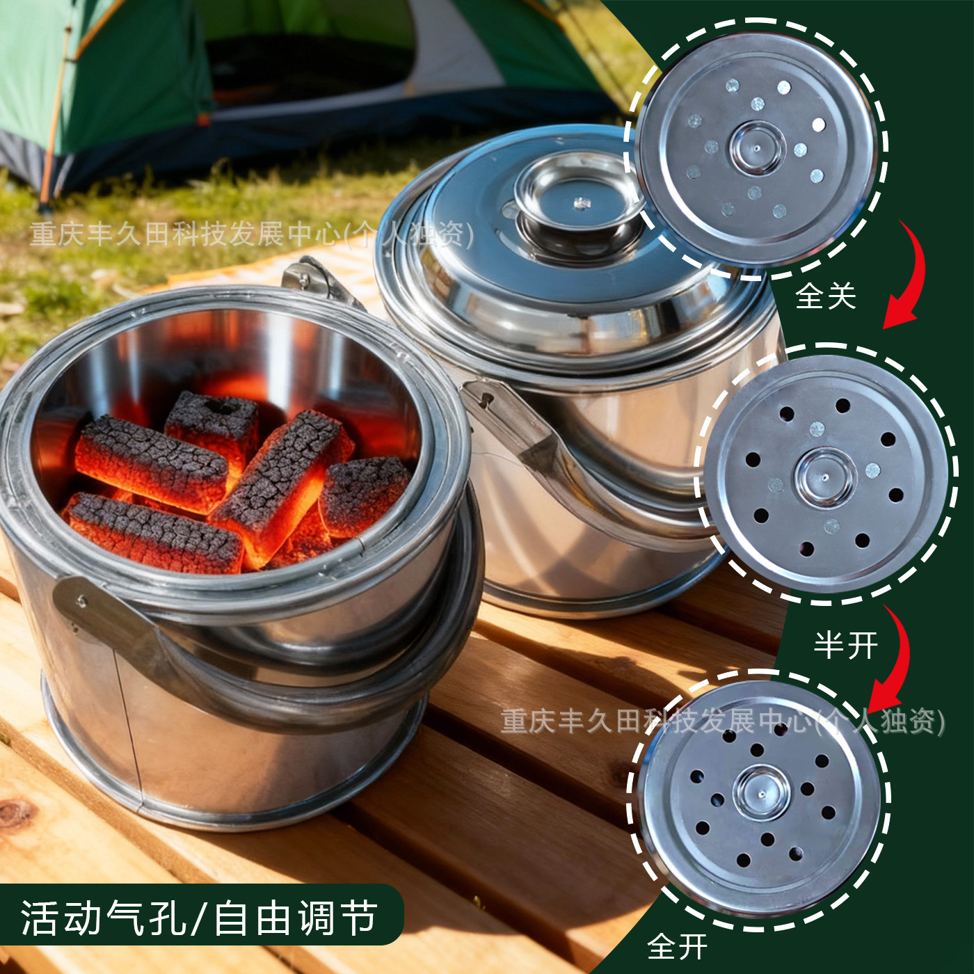 2025新开手提烤火炉炭火盆取暖炉木炭炉户外便携烧烤炉烤火盆家用