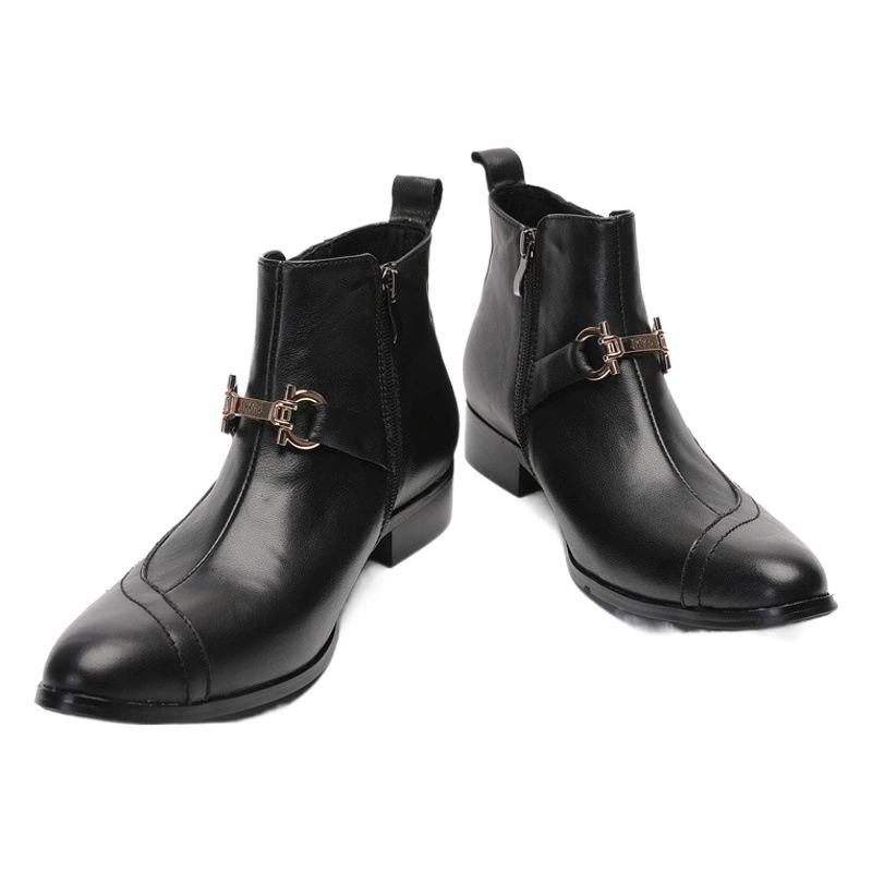 2023 британские осенне-зимние новые кожаные сапоги, мужская обувь, короткие сапоги, ботинки Martin, мужские ботинки, кожаные мужские ботинки с острым носком Челси, модные