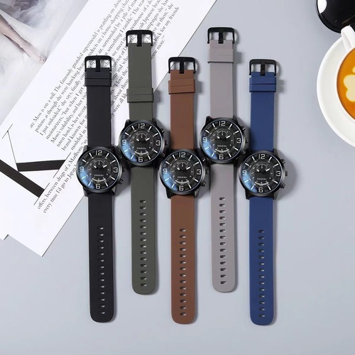 New brand large dial watch for men and women, couple silicone belt, casual unisex student watch manufacturer wholesale