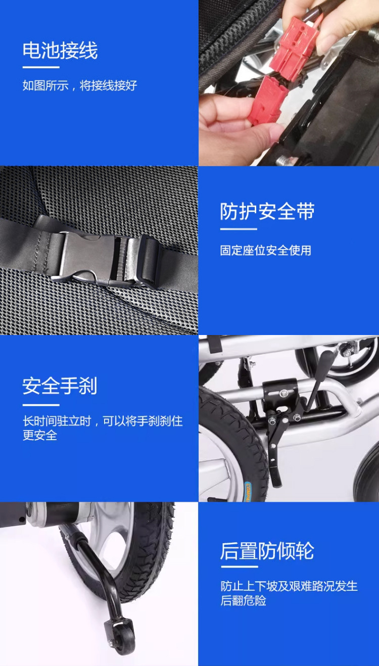 Manufacturer's Front-Wheel Drive Electric Wheelchair Intelligent Fully Automatic Folding Four-Wheel Mobility Wheelchair for the Elderly and Disabled