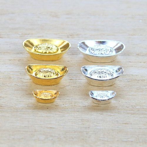 Solid gold and silver ingot metal gold small ingot ornaments home opening decoration supplies offering supplies