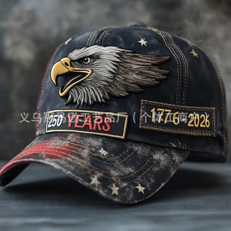 老鹰棒球帽250周年刺绣纪念帽南瓜鸭舌帽 250th Anniversary Cap|undefined
