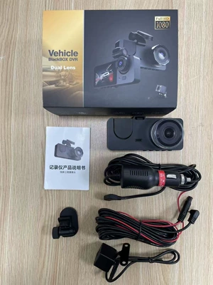 Y15 New 3-Lens Driving Recorder Hd 1080P Driving recorder - y15-car-front-inside-and-behind