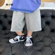 儿童2025新款男童短裤休闲中裤薄款中小童韩版针织宝宝百搭童裤子