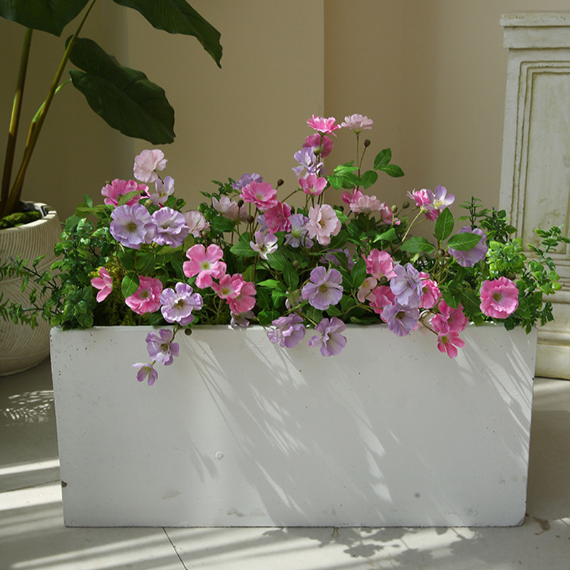 Artificial flower butterfly lotus flower trough landscaping fake flowers, internet-famous photo props, New Year's Eve blooms, and wholesale silk flowers for gardens