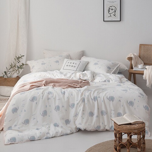 Class A pure cotton gauze double-layer gauze three or four-piece set of maternal and infant newborn children's soft naked sleeping 1.8 bedding