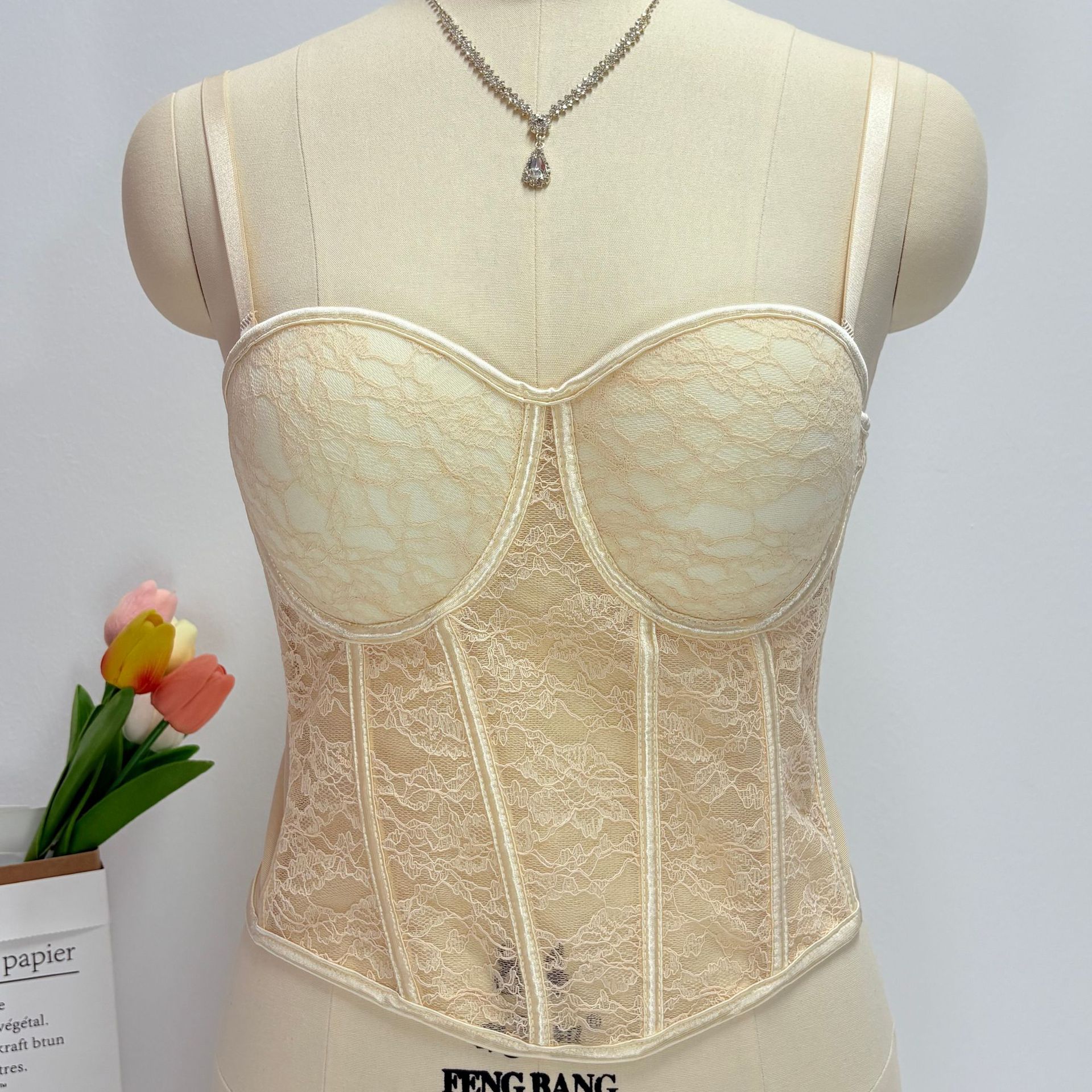 Pura chaqueta de hueso de pescado, barra bungee, delgada, pechos, anillo de acero sexy, cintura femenina, chaqueta plástica de hueso de pescado image 4