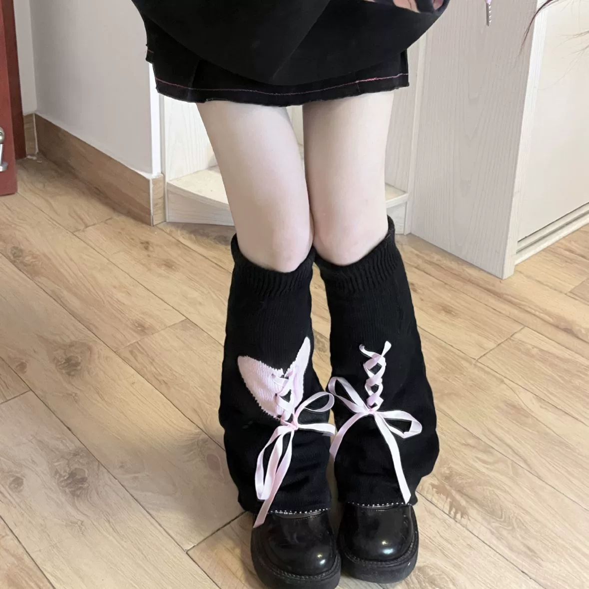 Голени-варежки (Millennium) Y2K Lolita Bow Lace Calf Socks Set, один размер