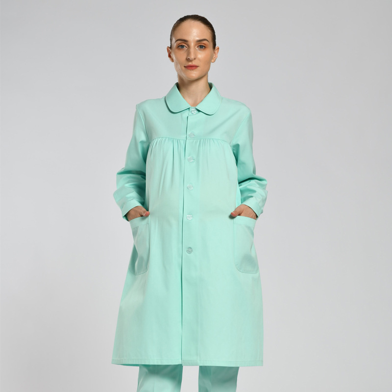 Pregnant Women Long Short-Sleeved One-Piece Nurse Uniform White Coat Doctor Maternity Dress Nurse Pregnancy Work Clothes Pregnant Women Long Short-Sleeved One-Piece Nurse Uniform White Coat Doctor Maternity Dress Nurse Pregnancy Work Clothes