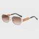 New European and American Retro Spice Girl Polygon Small Frame Wide Leg Women's Sunglasses Internet Celebrity Fashion Glasses Sunglasses