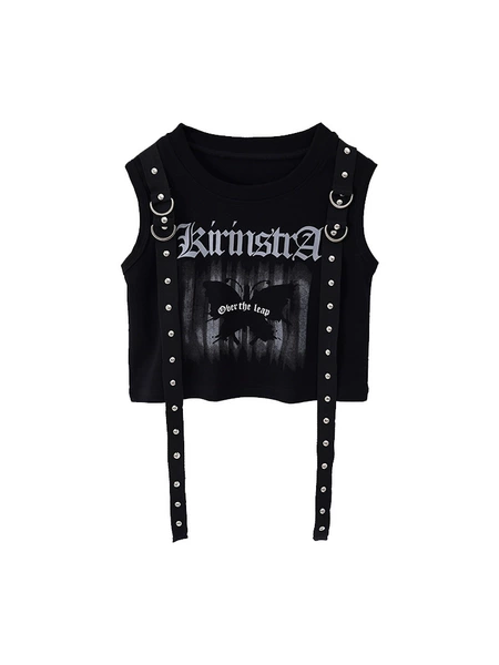 605 women's black ribbon vest