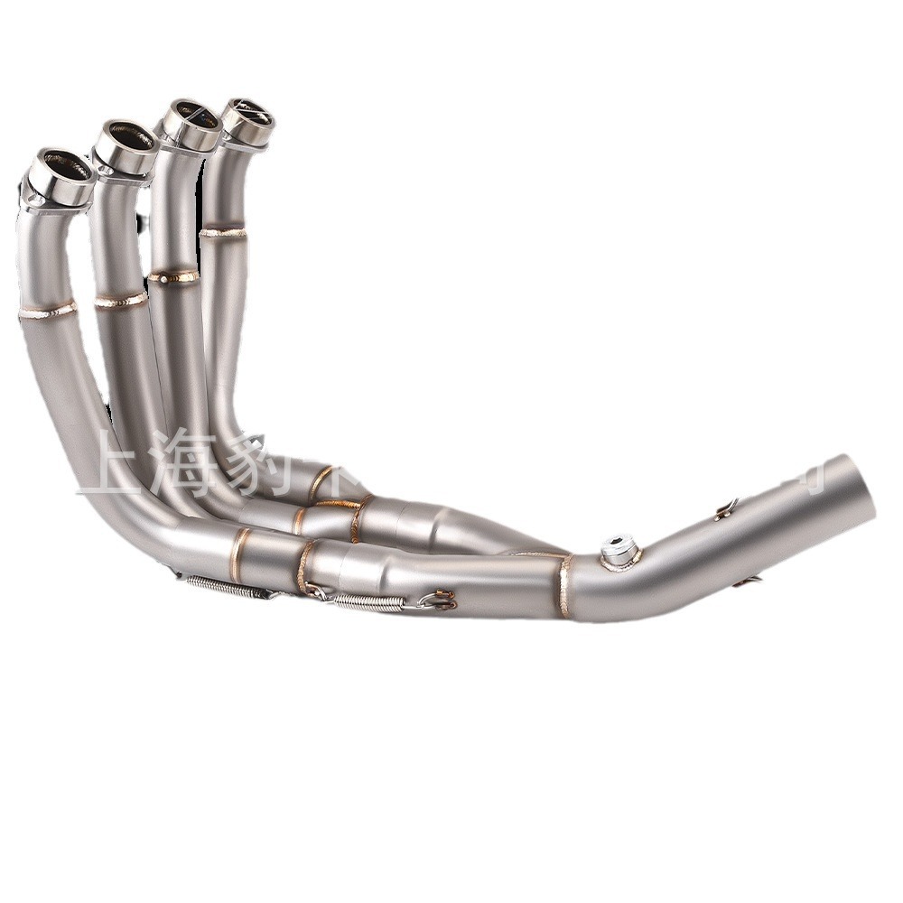 Suitable for non-destructive installation of stainless steel in the front section of YZF-R6 motorcycle modified exhaust pipe 2006-2020