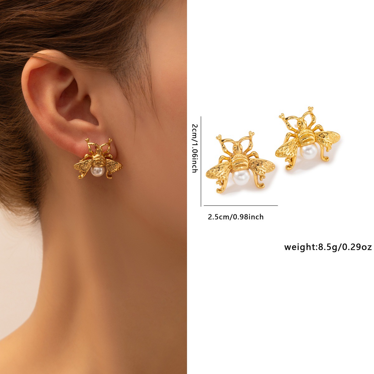 Pendientes de acero de titanio transfronterizos para mujer, lujo ligero, sentido de alta gama, temperamento retro de nicho, pendientes que no se desvanece, pendientes de todo fósforo al por mayor