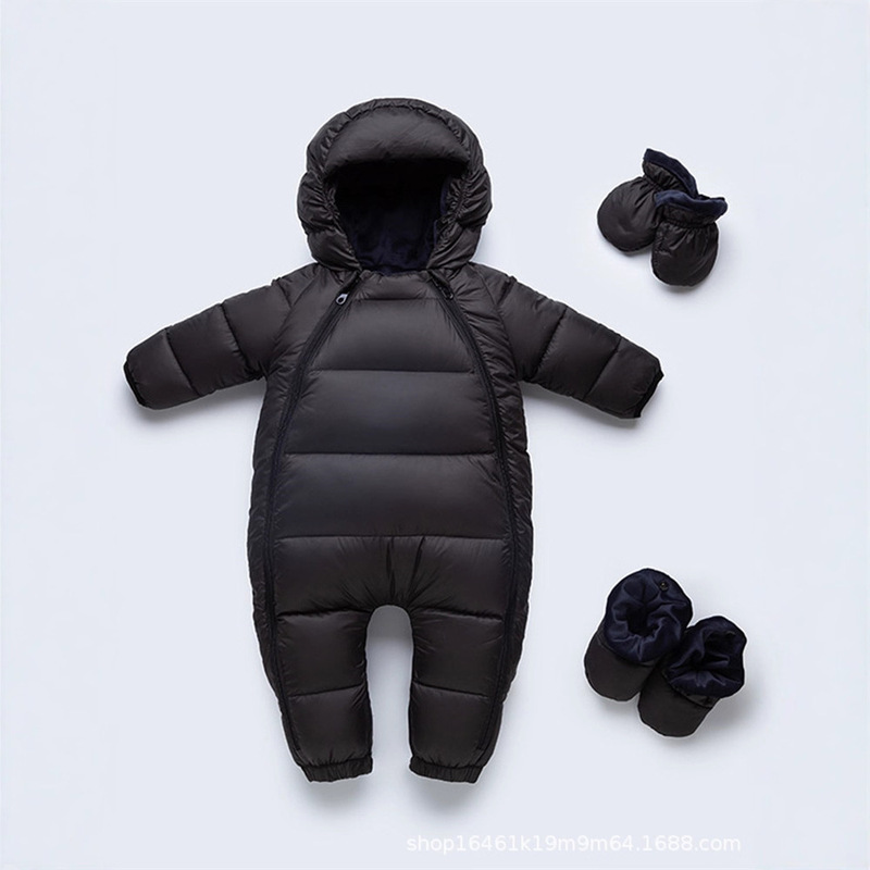 Baby down Jacket Jumpsuit, Baby Thickened Outing Clothes, Newborn Baby Clothes, Rompers, Jackets, Winter Clothes