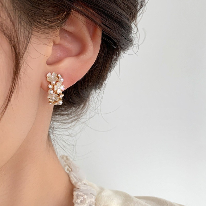 F6116 쉘 헤드 C 자형 귀걸이