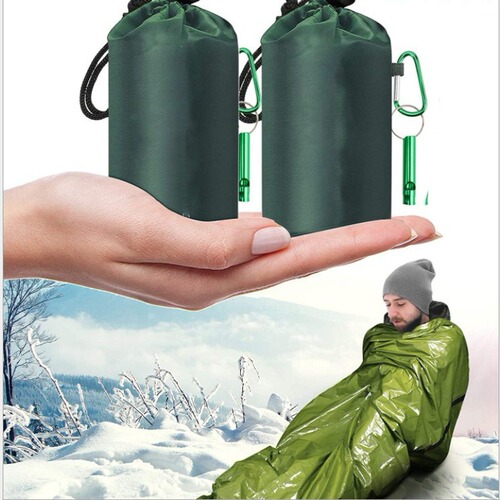 Emergency Sleeping Bag Insulation Blanket 26 Micron Orange PE Aluminum Coated Survival Camping Emergency Single Person Sleeping Bag Amazon