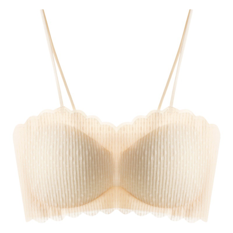 Lace Small Camisole Anti-running Light Wrapping Chest Beautiful Back Base Thin Shoulder Bra Summer Thin Tube Top Underwear for Women