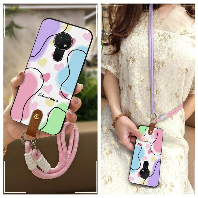 Suitable for Nokia Mobile Phone Case Satchel Texture Wristband Cartoon Creative Two-Color Diagonal Dustproof Digital Cooling Q Version