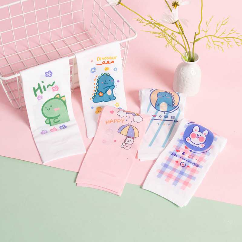 Cute Children's Ice Sleeves Summer Sunscreen Sleeves Children's Mosquito Arm Sleeves Baby Animal Cartoon Ice Silk Sleeves