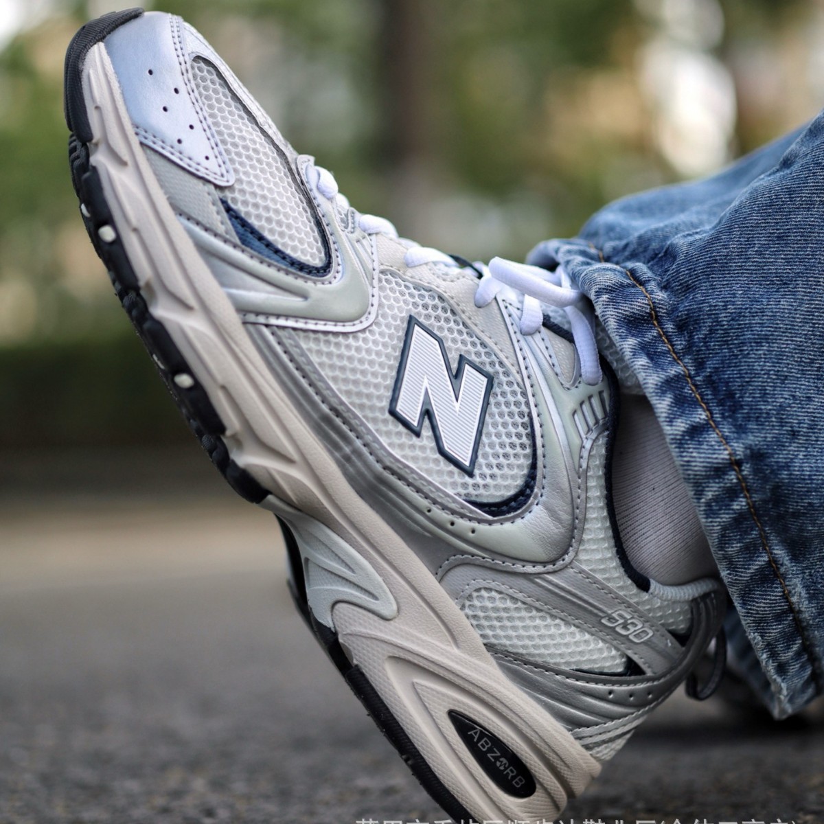 Cross-border Putian NB530 series gray-silver-white unisex couple's mesh versatile casual sports running dad shoes