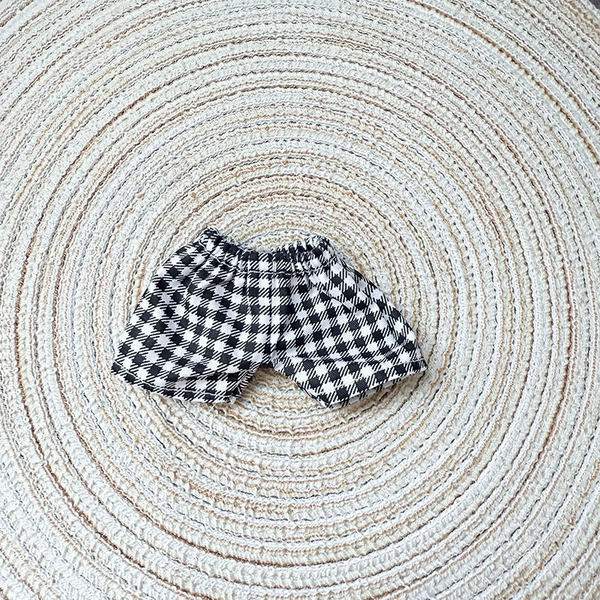 Black and white grid pants