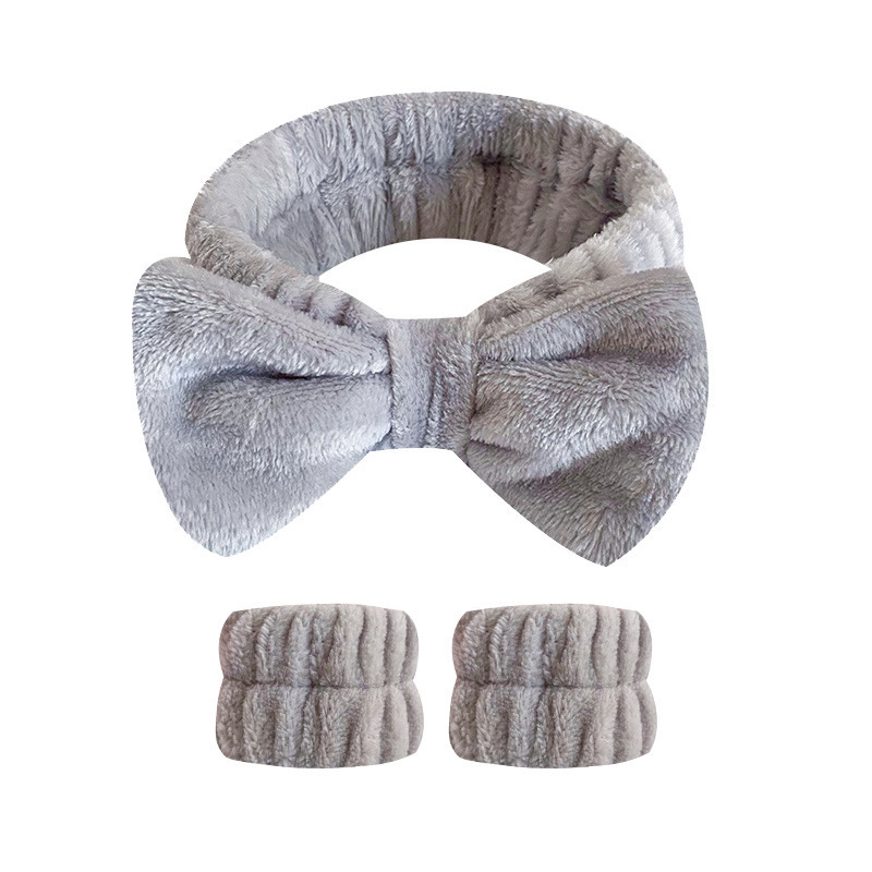 Fronteriza arco lavado facial correa de pelo correa de muñeca Europa y América color sólido aplicar máscara de pelo banda de belleza adornamientos para el pelo al por mayor