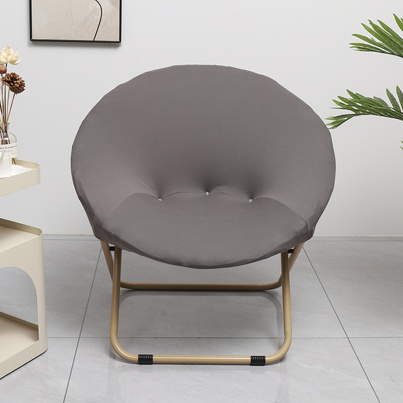 Solid color high elastic milk silk lazy chair cover moon chair cover dormitory chair cover office lunch break chair cover