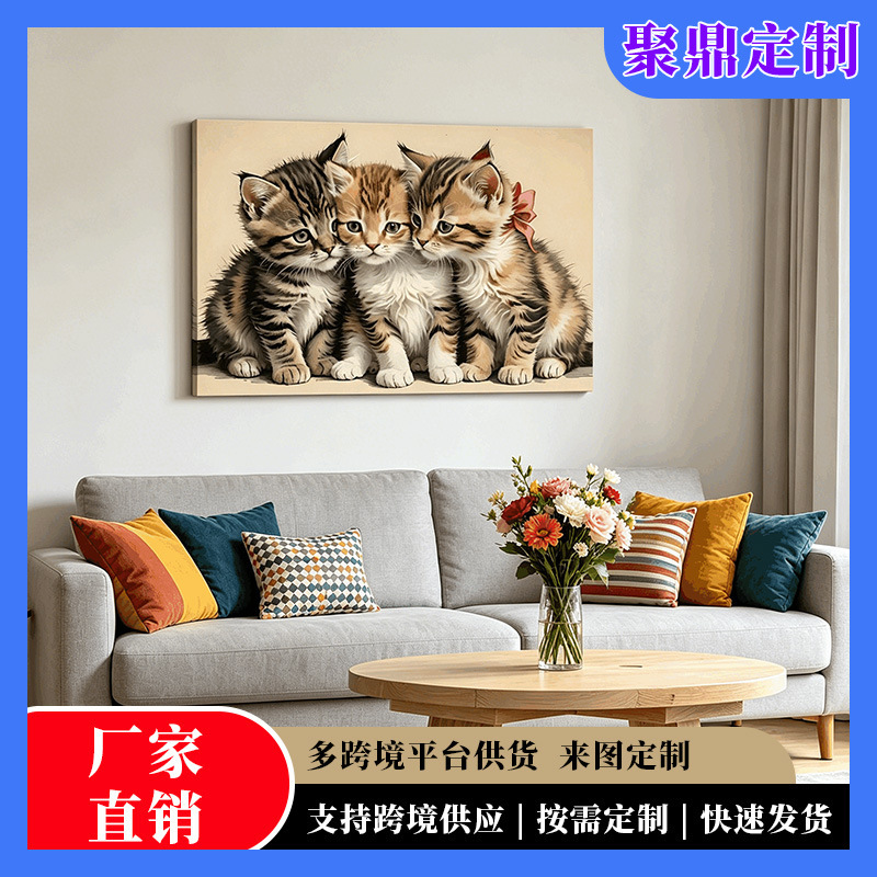 Amazon Shein Cross-Border Custom Frameless Painting Core Printing Canvas Painting Oil Painting Factory Foreign Trade Decorative Painting Wall Art