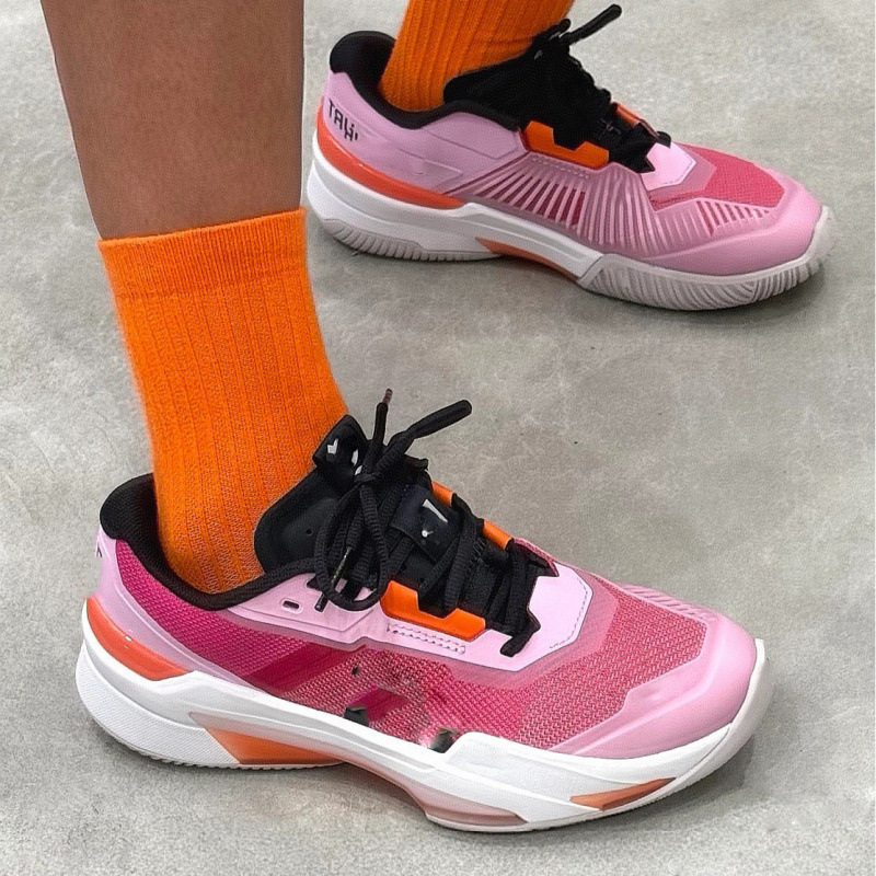 Putian Angjia Feder Co-Branded Tennis Shoes, Breathable, Shock-Absorbing, Non-Slip, Men's and Women's Sports Training Shoes, Pink Casual Shoes
