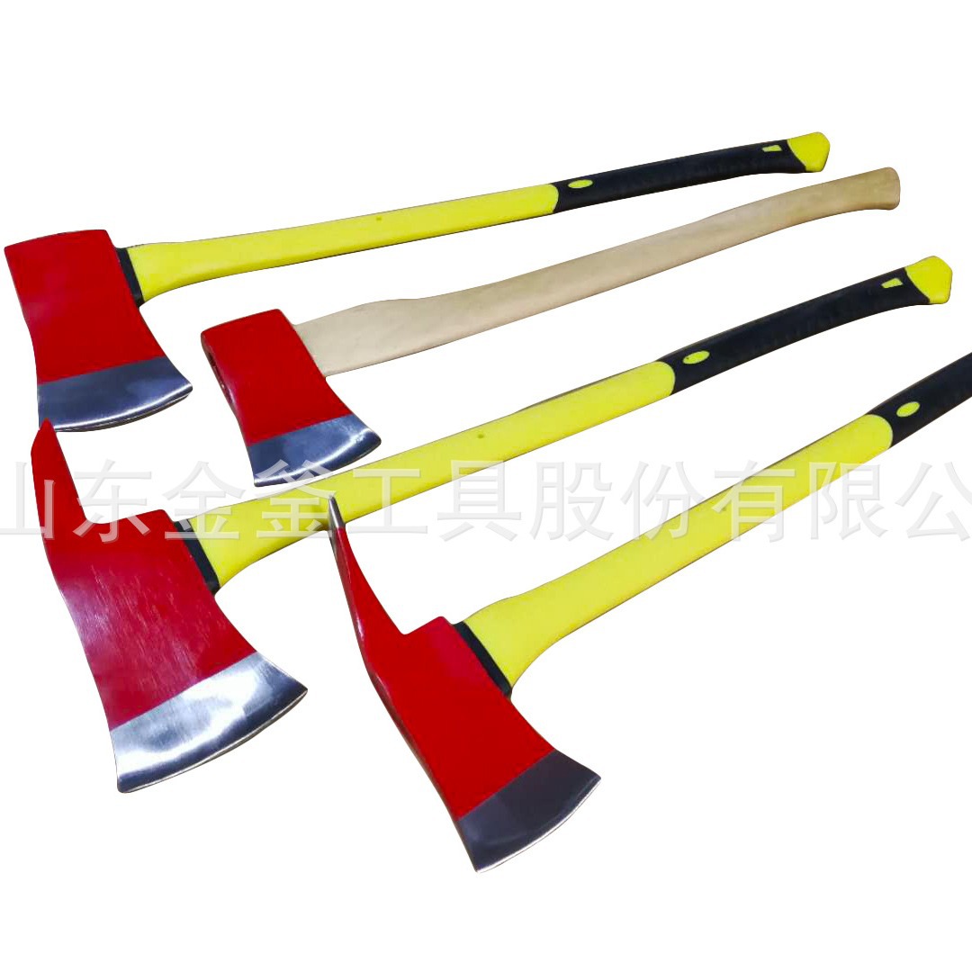 包塑柄斧子纯钢锻打防滑柄斧头劈斧户外专用全钢砍柴纤维柄斧子